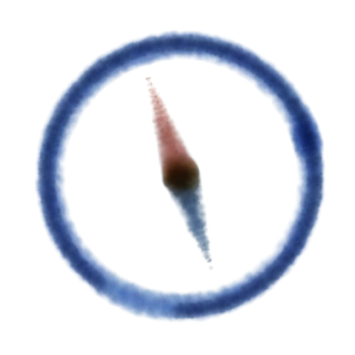 Watercolour compass icon