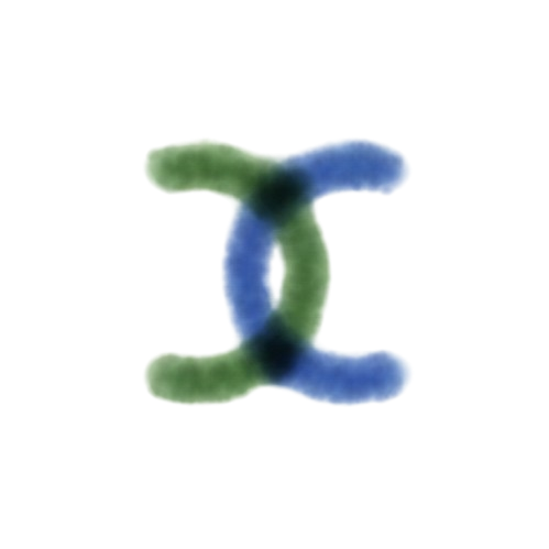 Watercolour interlinked rings icon